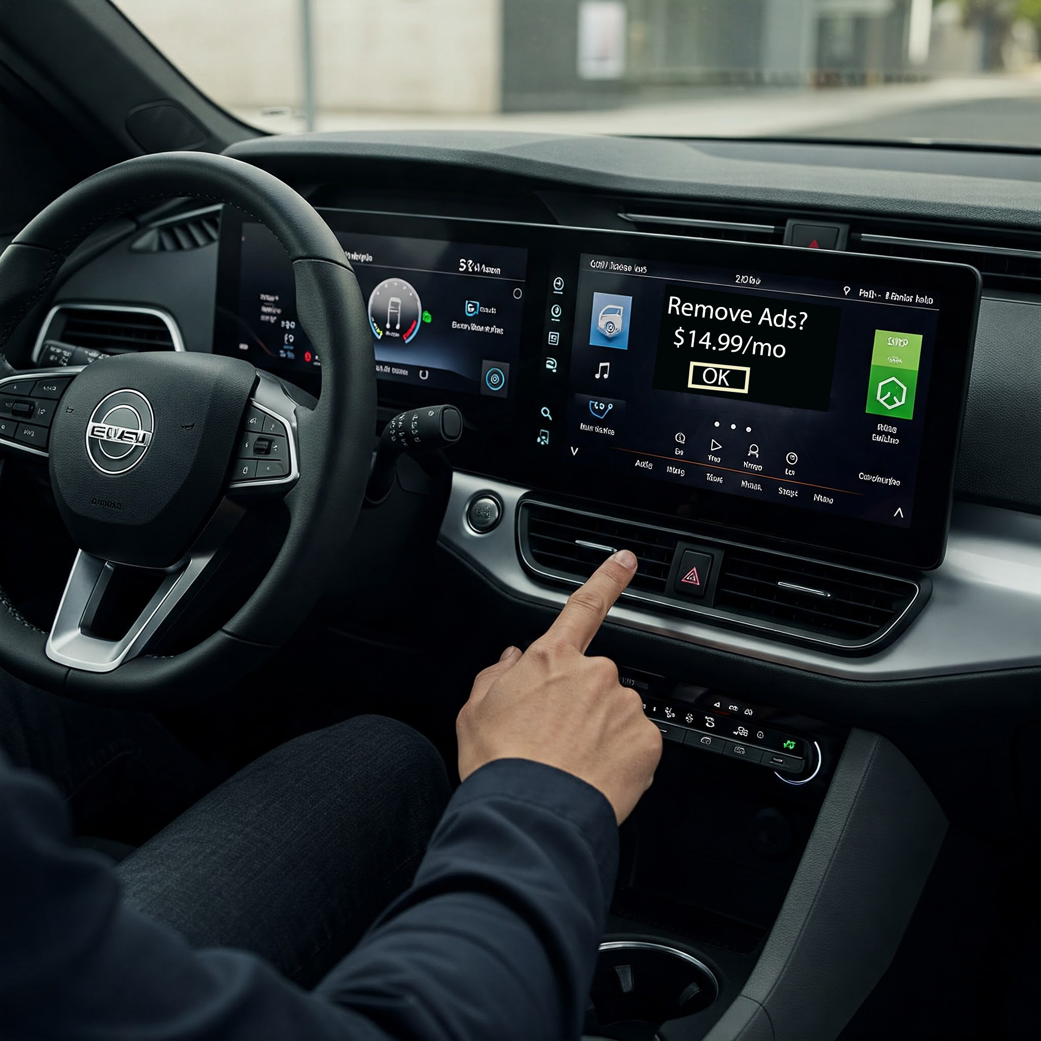 Connected EV In-Car Advertising Paying to Remove Ads